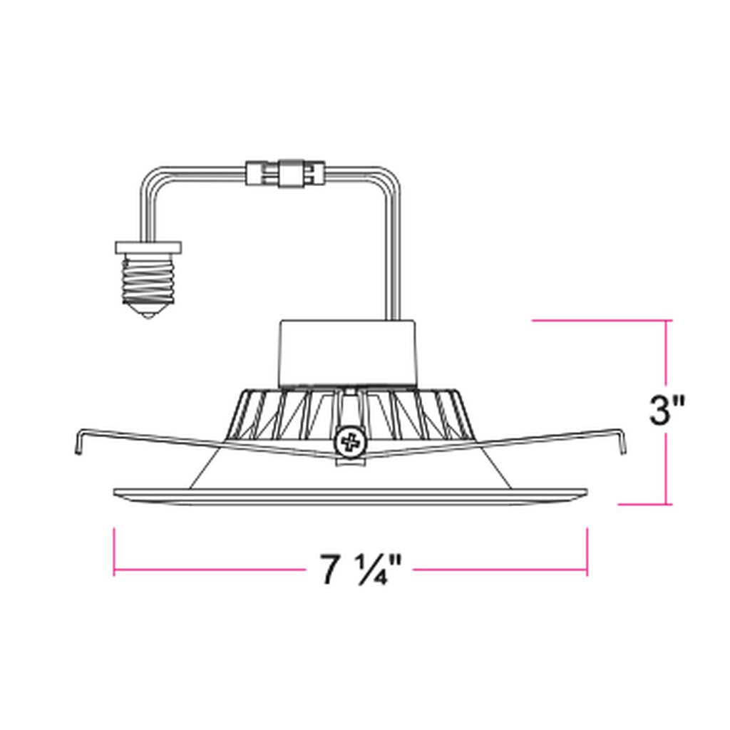 Topaz RTL/633WH/90/D-28 16W LED Downlight Retrofit Dimmable Fixture