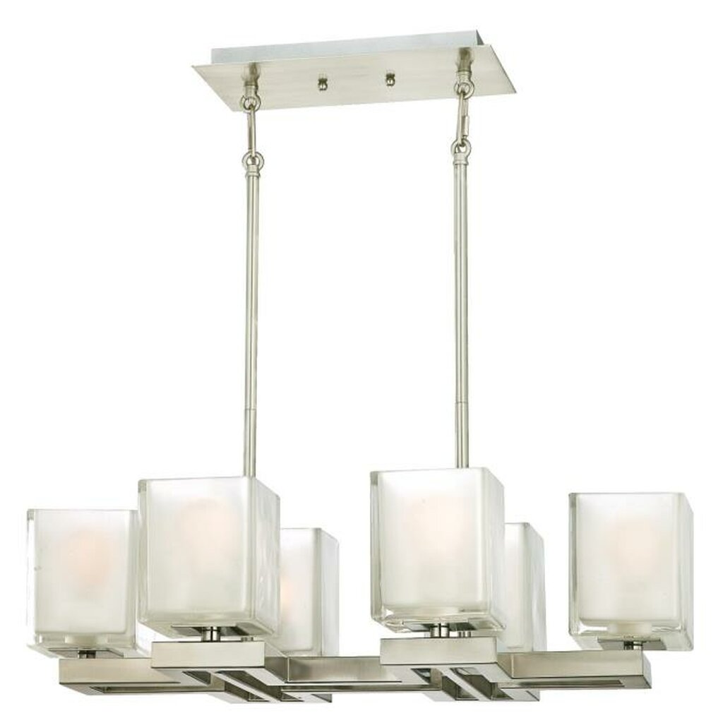Westinghouse 6332100 Chandelier Fixture 6 Light Brushed Nickel Finish