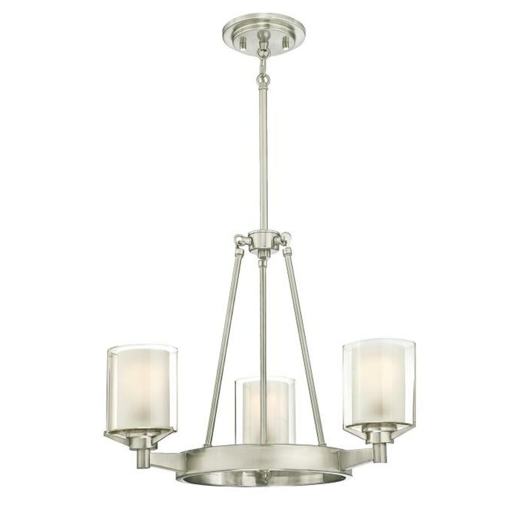 Westinghouse 6330800 Chandelier Fixture 3 Light Brushed Nickel Finish