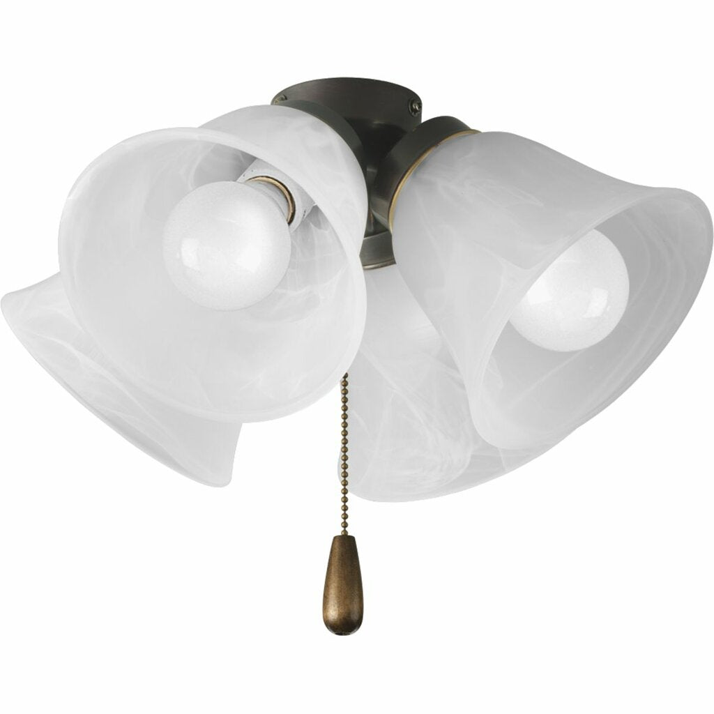 Progress Lighting P2643-20WB Fixture Four-light universal fan light