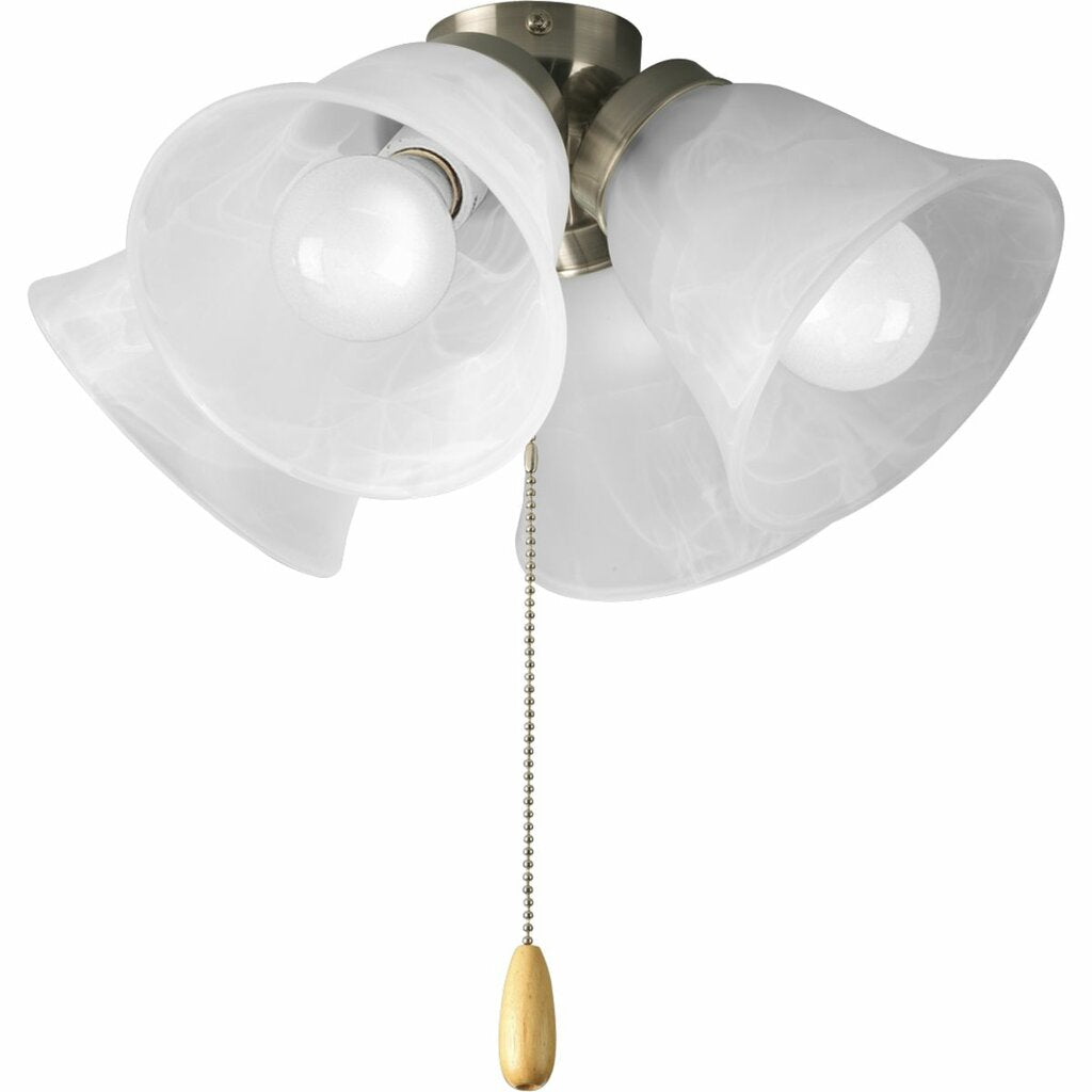 Progress Lighting P2643-09WB Fixture Four-light universal fan light