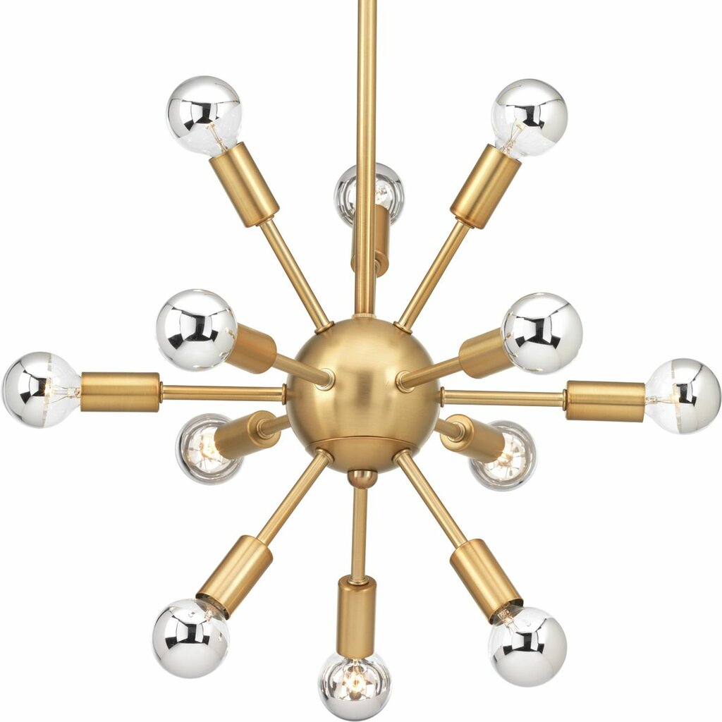Progress Lighting P400040-109 Chandelier Fixture Featuring a Brushed
