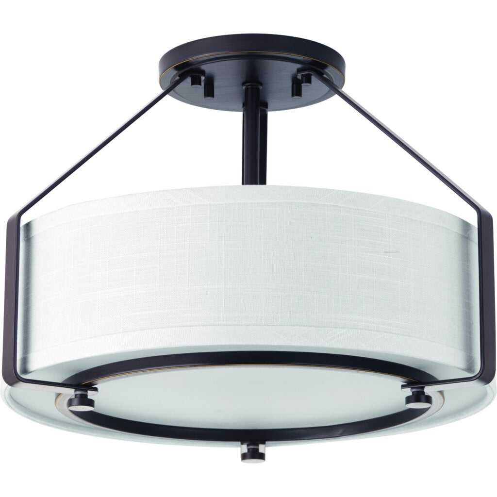 Progress Lighting P3604-20 Fixture The three-light semi-flush offers a