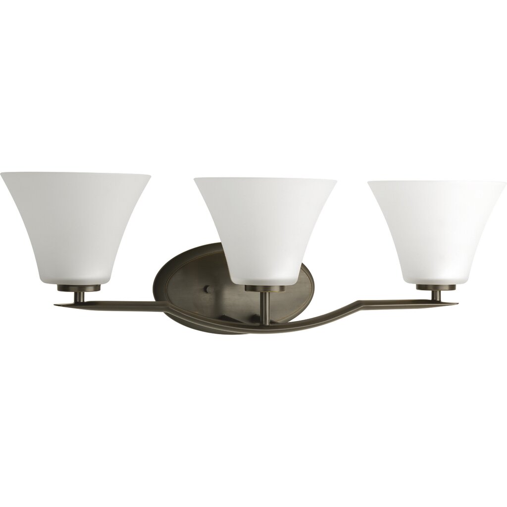 Progress Lighting P2006-20W Bath Fixture Three-light bath finished in