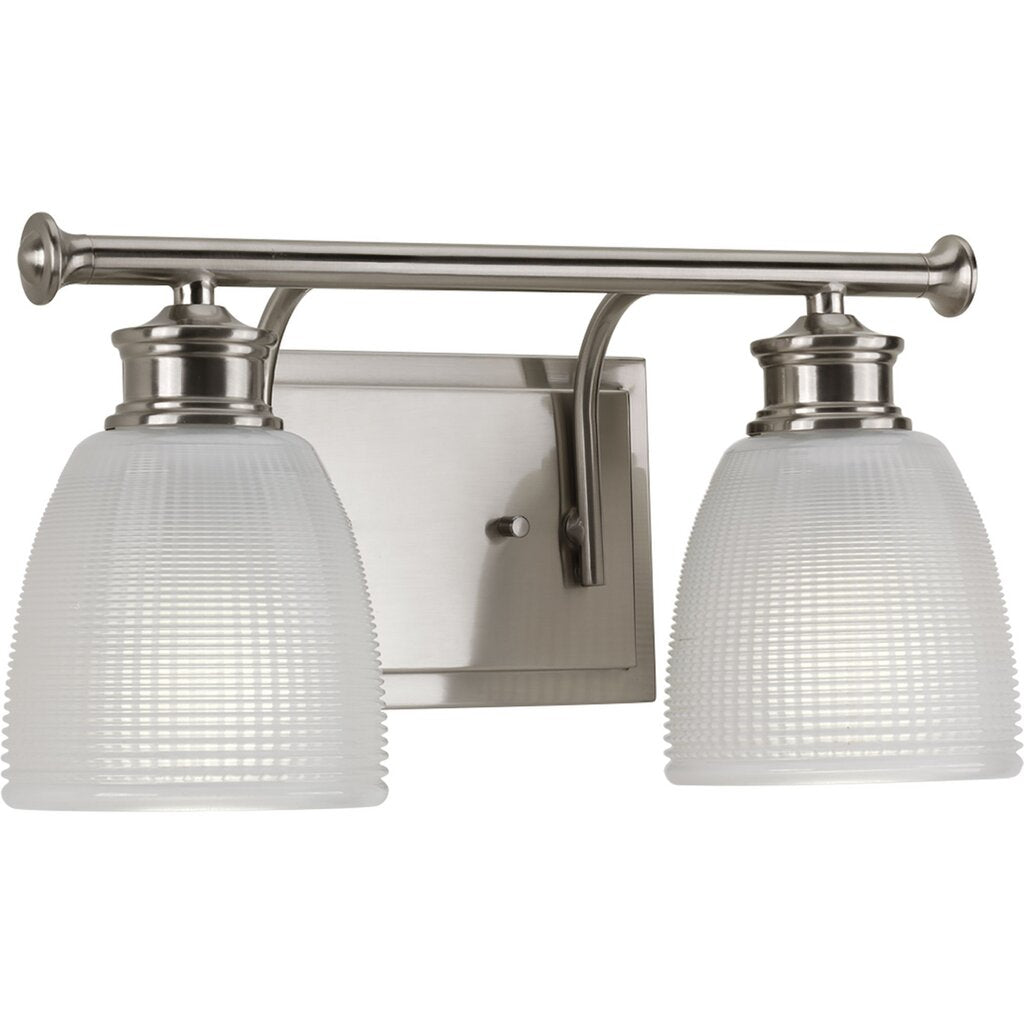 Progress Lighting P2116-09 Bath Fixture Two-light bath from the Lucky