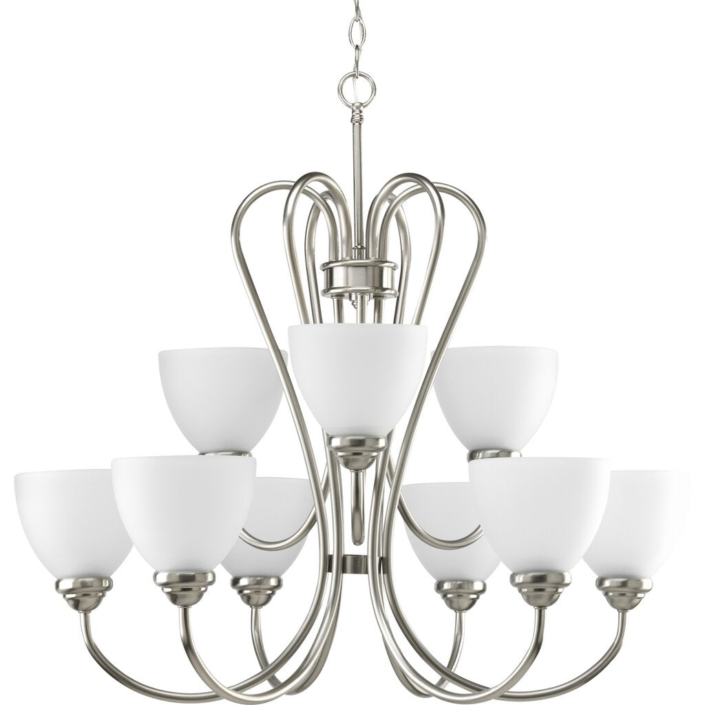 Progress Lighting P4668-09 Chandelier Fixture Nine-light 2-tier