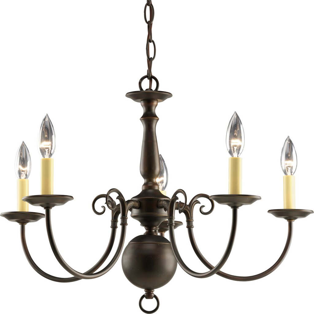 Progress Lighting P4346-20 Chandelier Fixture Five-light chandelier in
