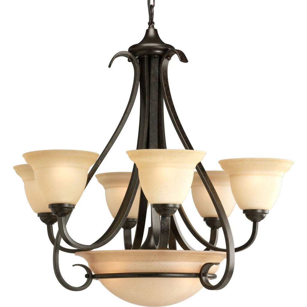 Progress Lighting P4417-77 Chandelier Fixture Elegantly formed