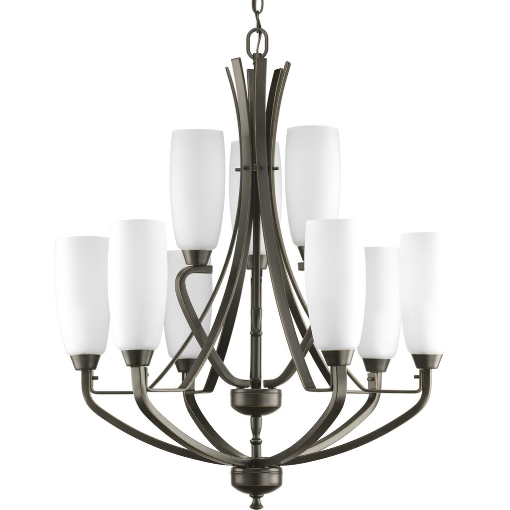 Progress Lighting P4439-20 Chandelier Fixture Nine-light two-tier