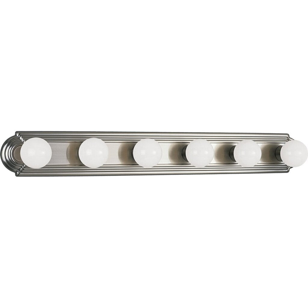 Progress Lighting P3026-09 Bath Fixture Six-light embossed wall mount