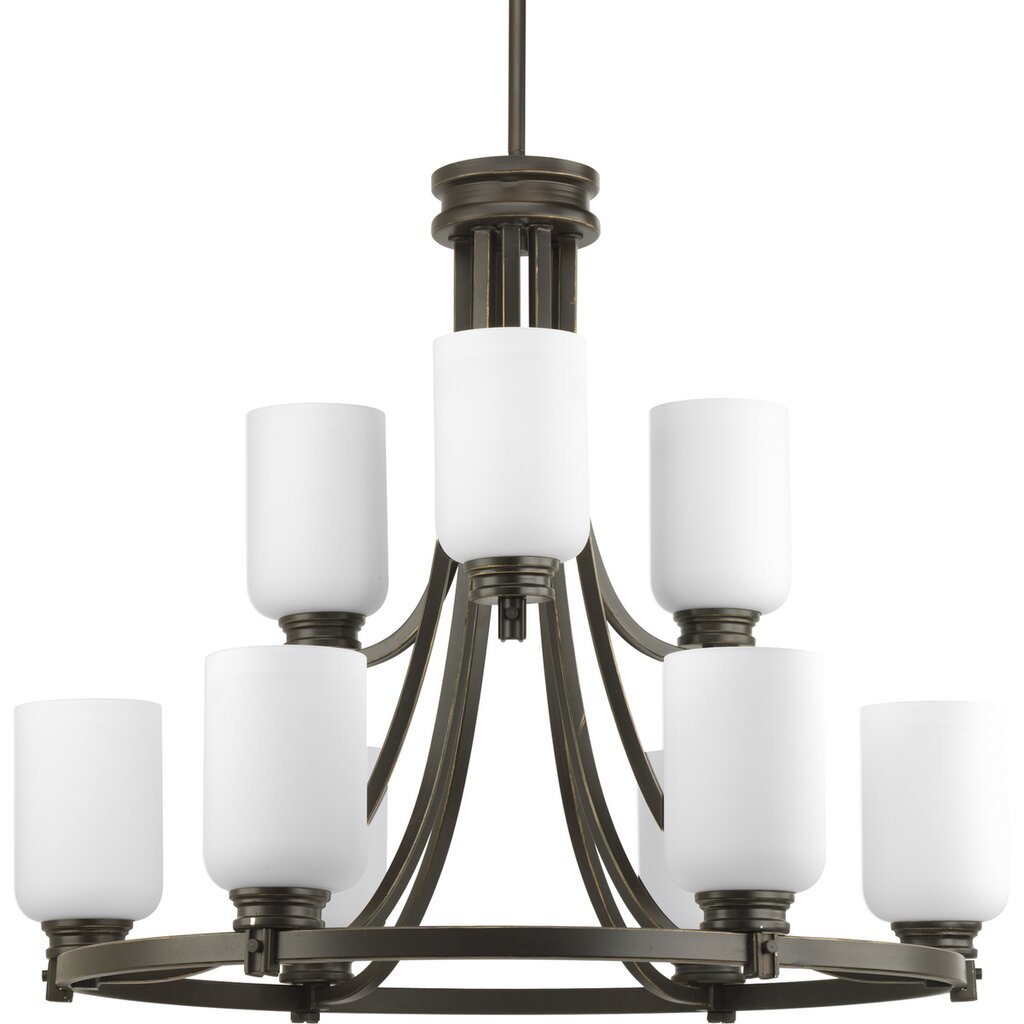 Progress Lighting P4663-20 Chandelier Fixture Nine-light two-tier