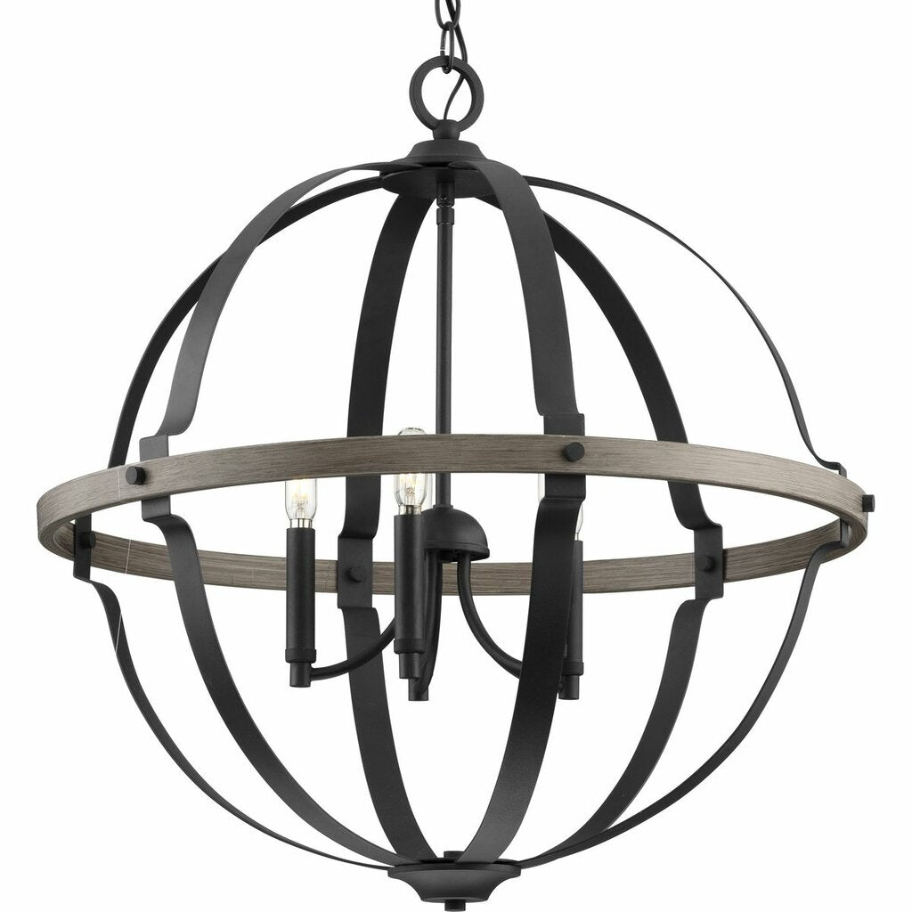 Progress Lighting P500279-031 Fixture Bold in scale with an industrial