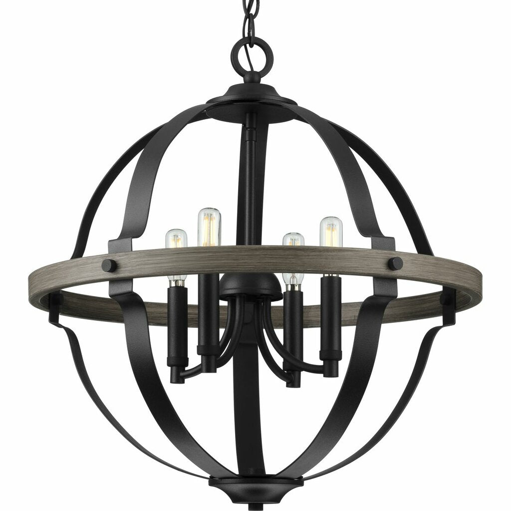 Progress Lighting P500278-031 Fixture Bold in scale with an industrial