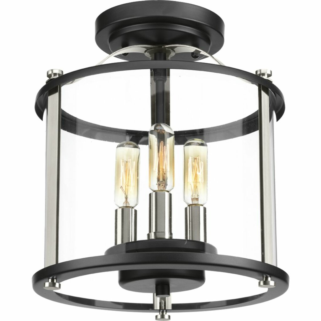 Progress Lighting P550011-031 Fixture Squire three light semi-flush