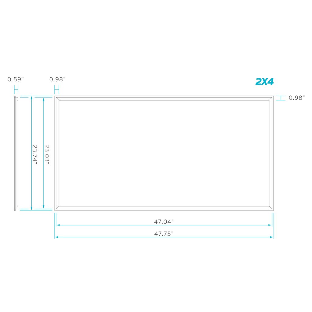 Luxrite LR24166 40W/50W/60W LED Frame Panel Dimmable Fixture