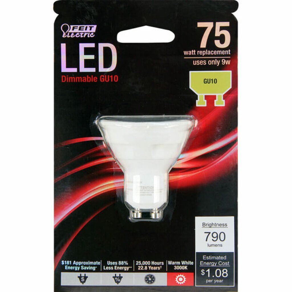 Feit Electric BPMR16/GU10/800/LED 9W MR16 LED Light Bulb