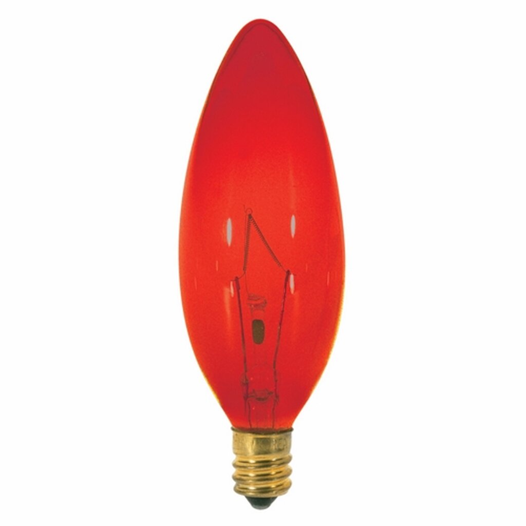 25 pack - Satco S3219 25W Red Incandescent Light Bulb