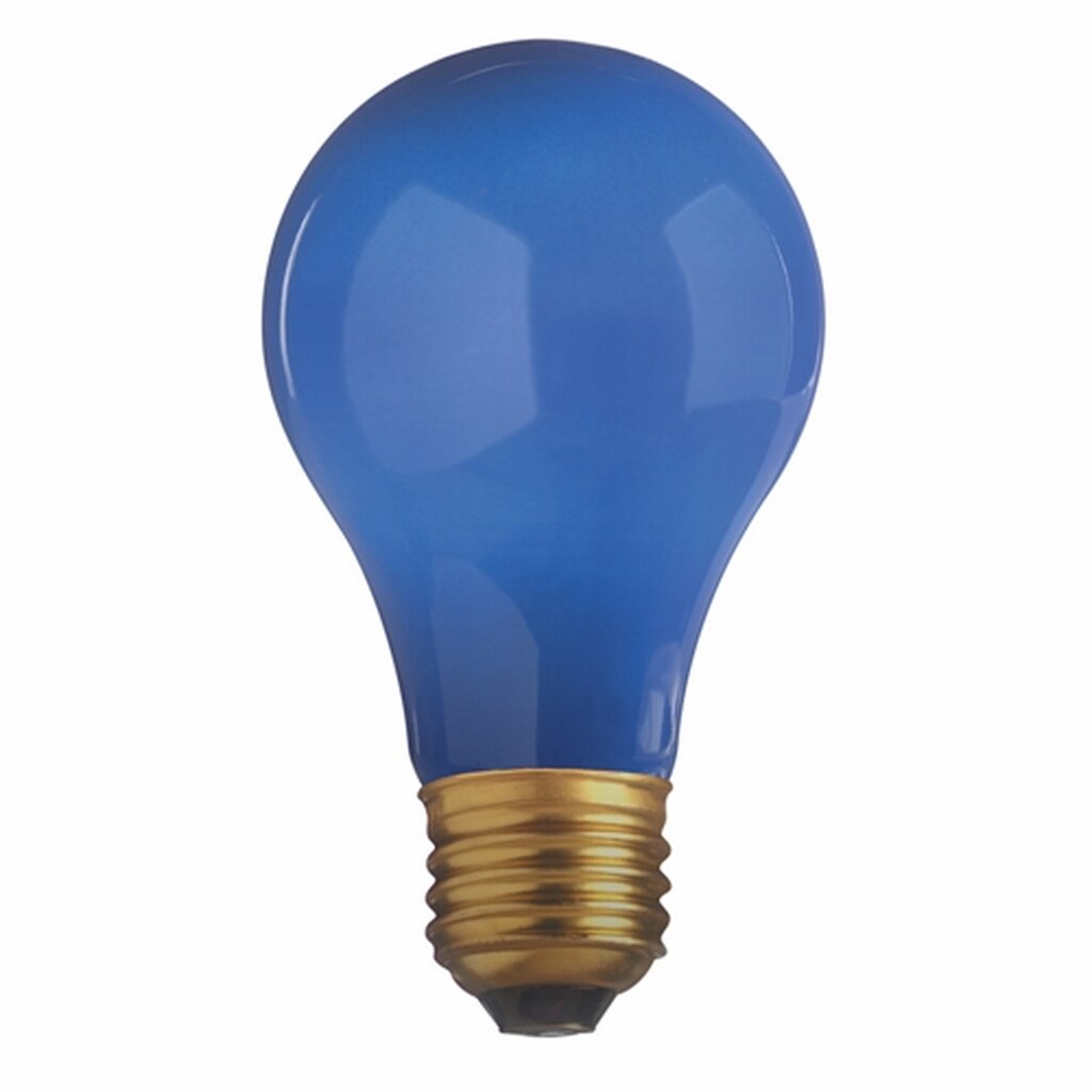 12 pack - Satco S6092 25W A19 Blue Light Bulb