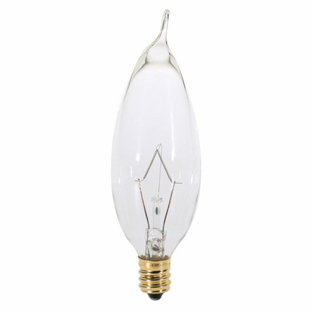 25 pack - Satco S3274 25W CA8 Warm White Incandescent Light Bulb