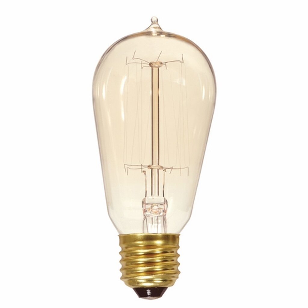 6 pack - Satco S2423 60W ST19 Warm White Incandescent Light Bulb
