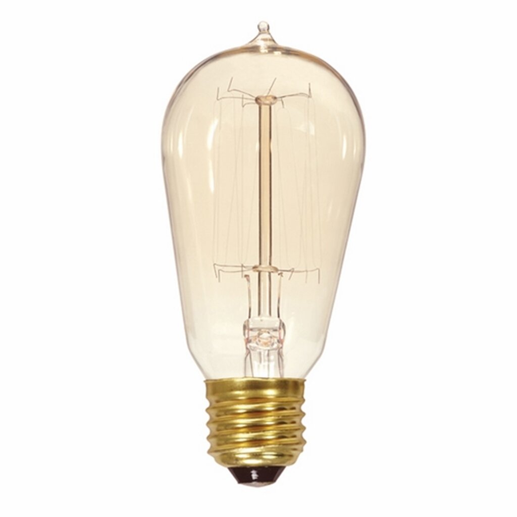 6 pack - Satco S2413 40W ST19 Warm White Incandescent Light Bulb
