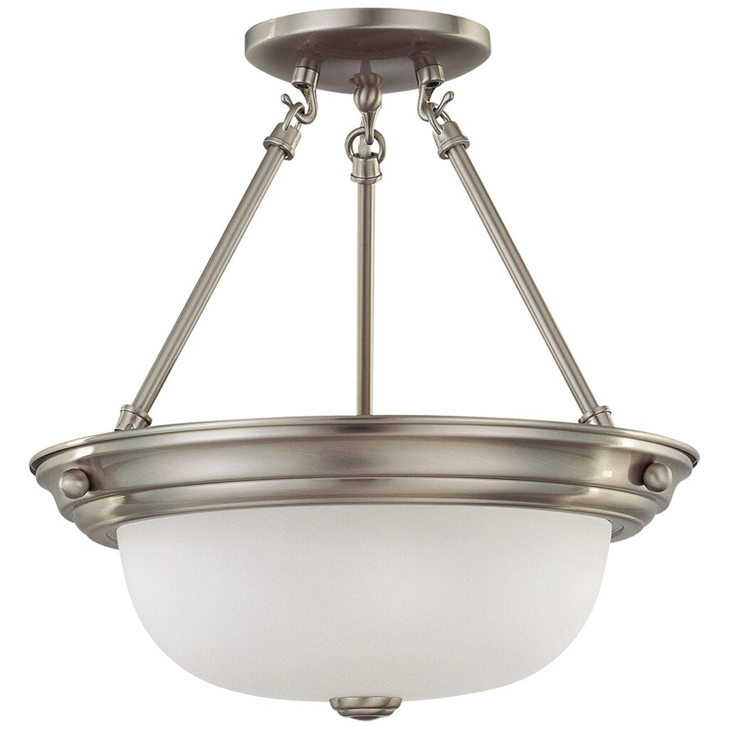 Satco 60-3245 Semi Flush Fixture 2 Light; 13 in.; Semi-Flush with