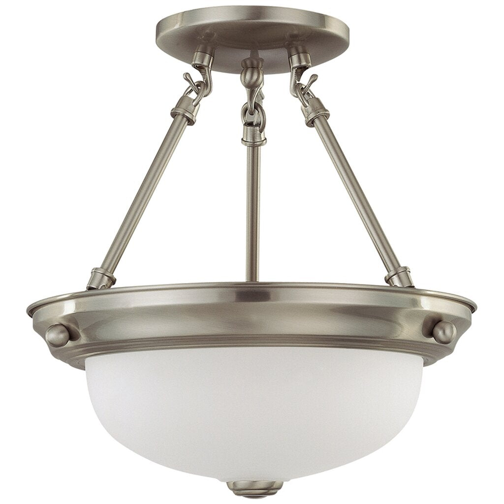 Satco 60-3244 Semi Flush Fixture 2 Light; 11 in.; Semi-Flush with