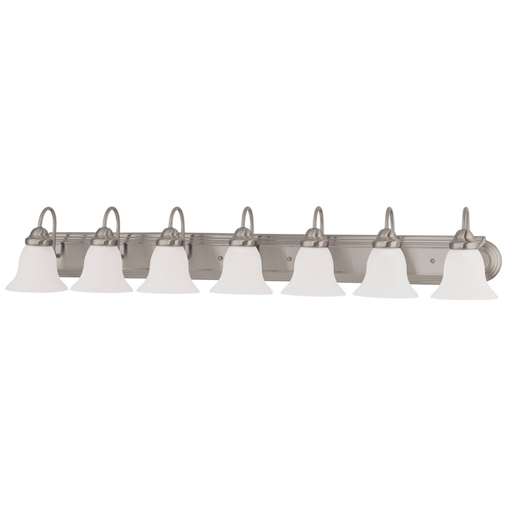 Satco 60-3283 Vanity Fixture Ballerina; 7 Light; 48 in.; with Frosted