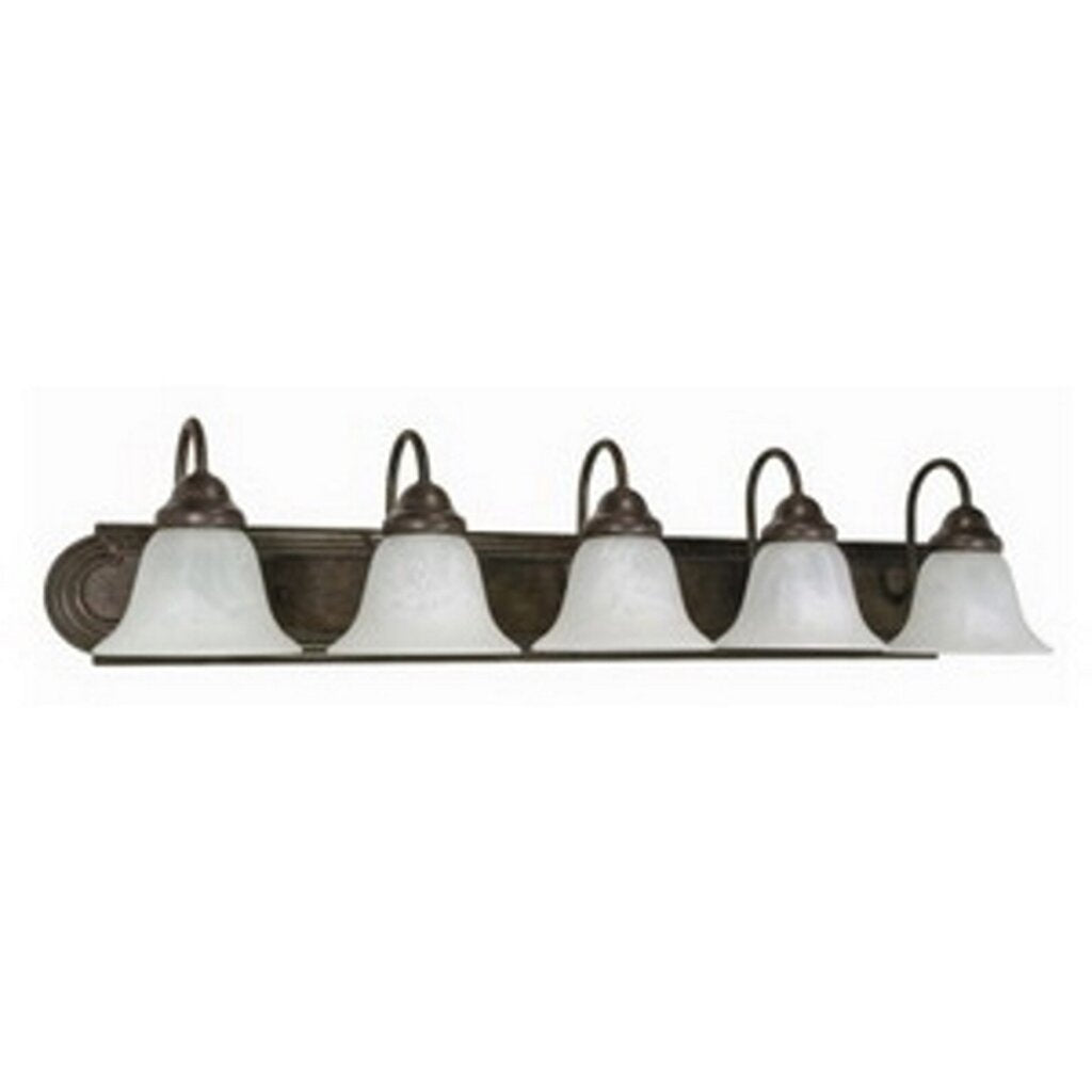 Satco 60-327 Vanity Fixture Ballerina; 5 Light; 36 in.; with Alabaster