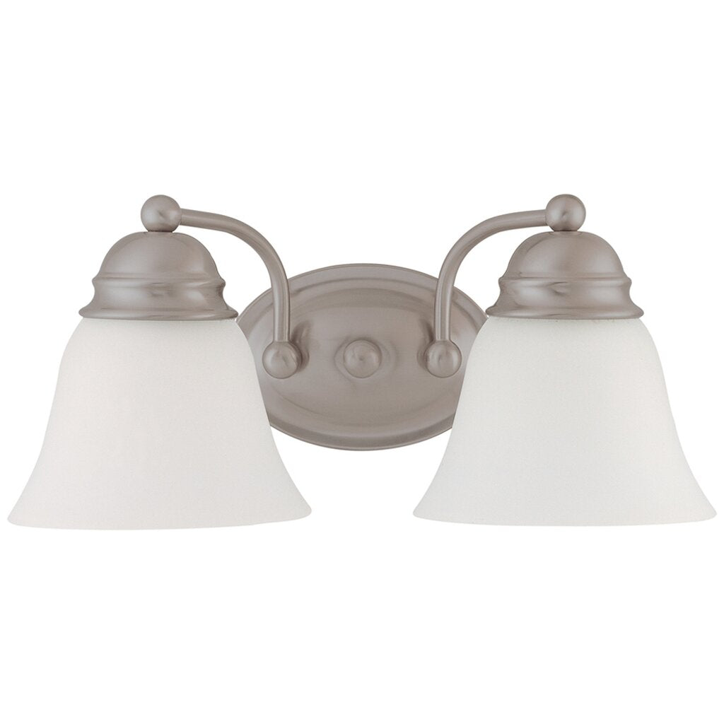 Satco 60-3265 Vanity Fixture Empire; 2 Light; 15 in.; with Frosted