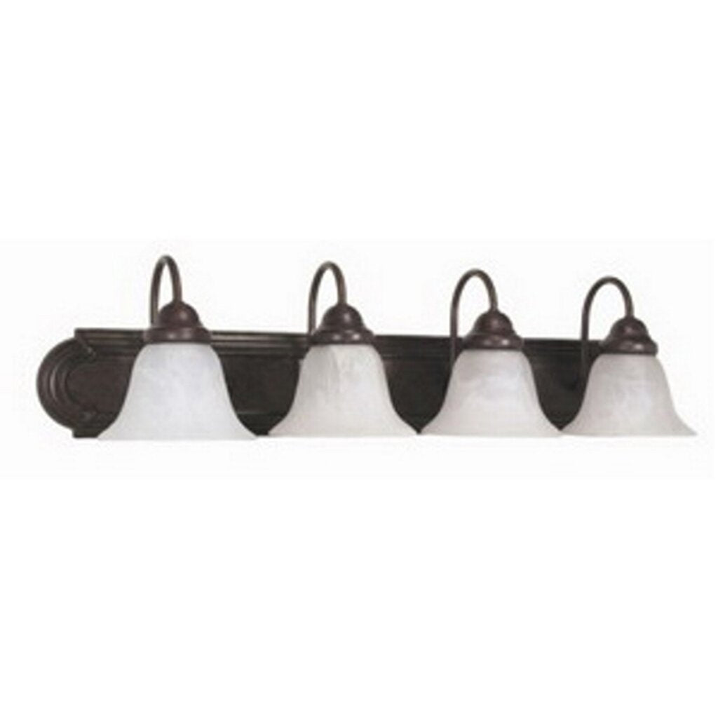 Satco 60-326 Vanity Fixture Ballerina; 4 Light; 30 in.; with Alabaster