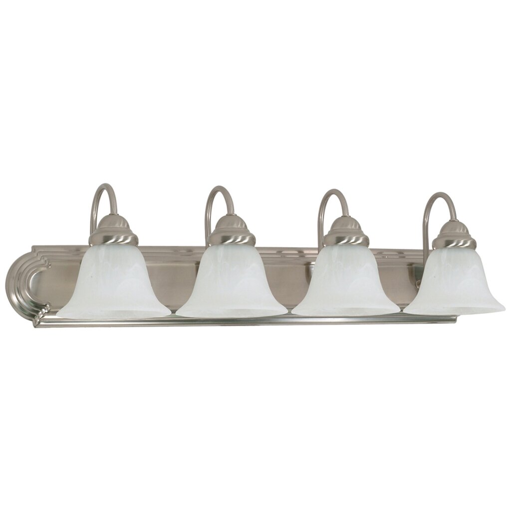 Satco 60-322 Vanity Fixture Ballerina; 4 Light; 30 in.; with Alabaster