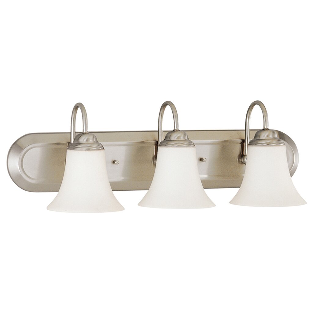 Satco 60-1834 Vanity Fixture Dupont; 3 Light; with Satin White Glass
