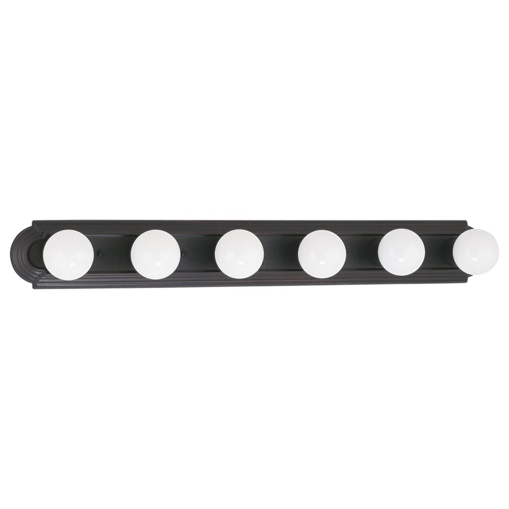 Satco 60-1286 Vanity Fixture 6 Light; 36 in.; Racetrack Style