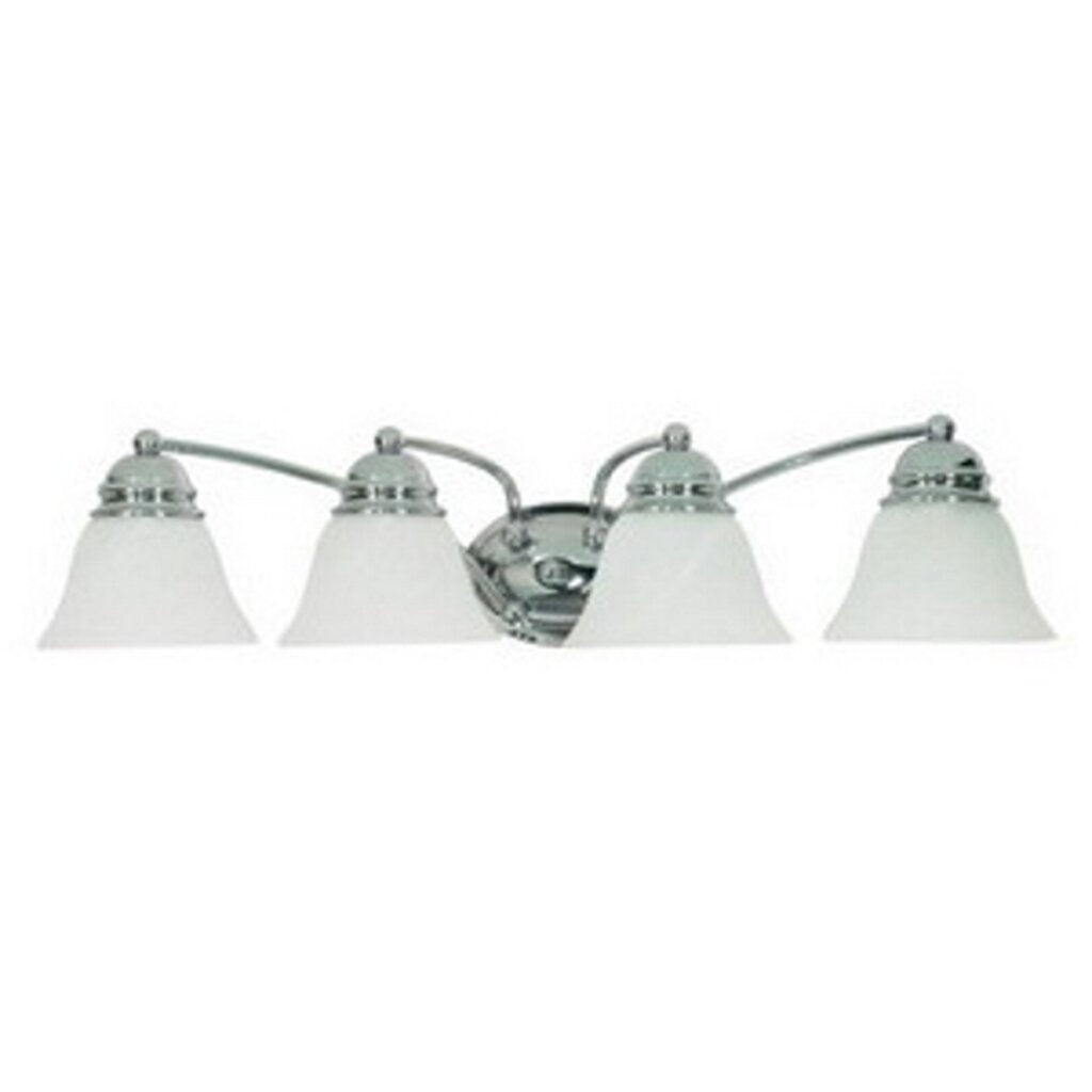 Satco 60-339 Vanity Fixture Empire; 4 Light; 29 in.; with Alabaster