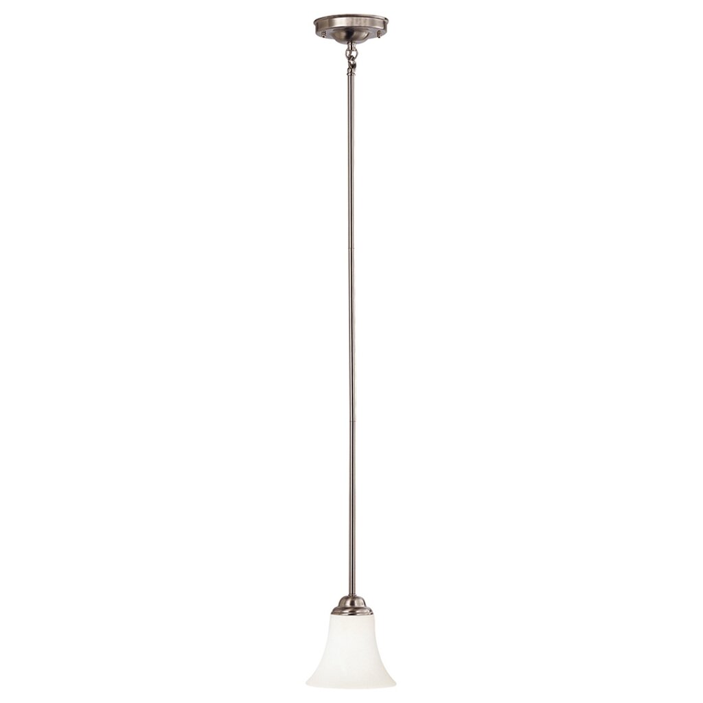Satco 60-1831 Mini Pendant Fixture Dupont; 1 Light; with Satin White