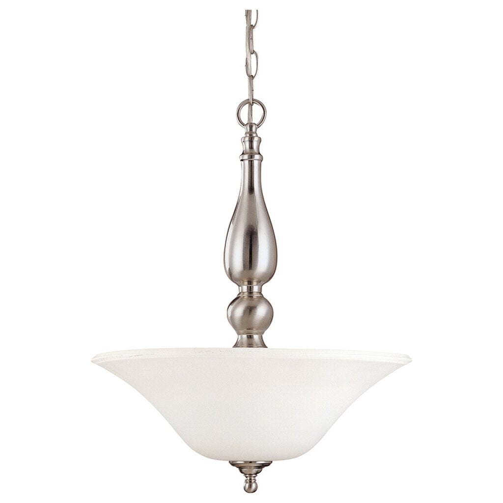Satco 60-1828 Pendant Fixture Dupont; 3 Light; with Satin White Glass