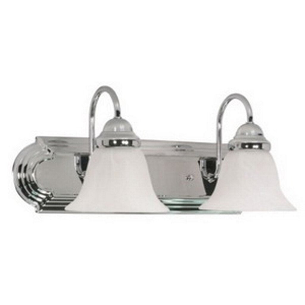 Satco 60-316 Vanity Fixture Ballerina; 2 Light; 18 in.; with Alabaster
