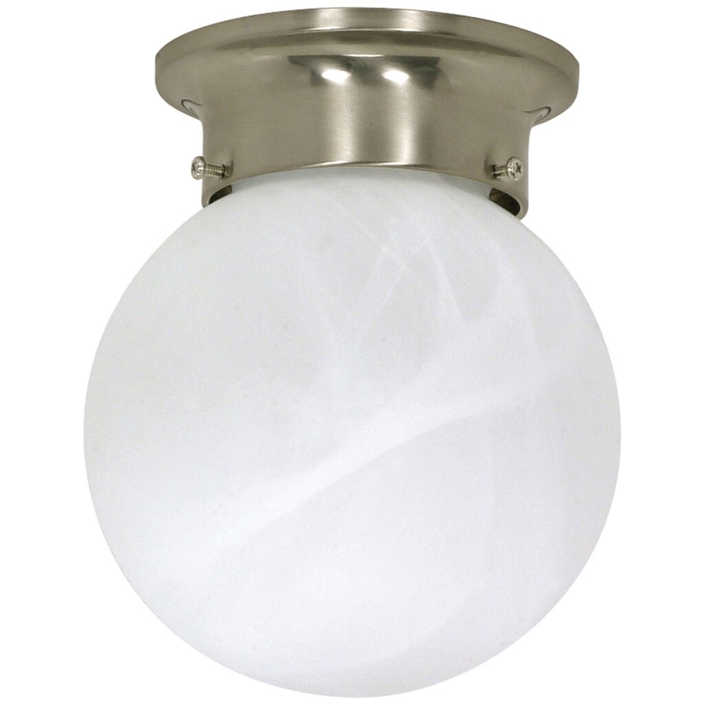 Satco 60-257 Flush Mount Fixture 1 Light; 6 in.; Ceiling Mount;