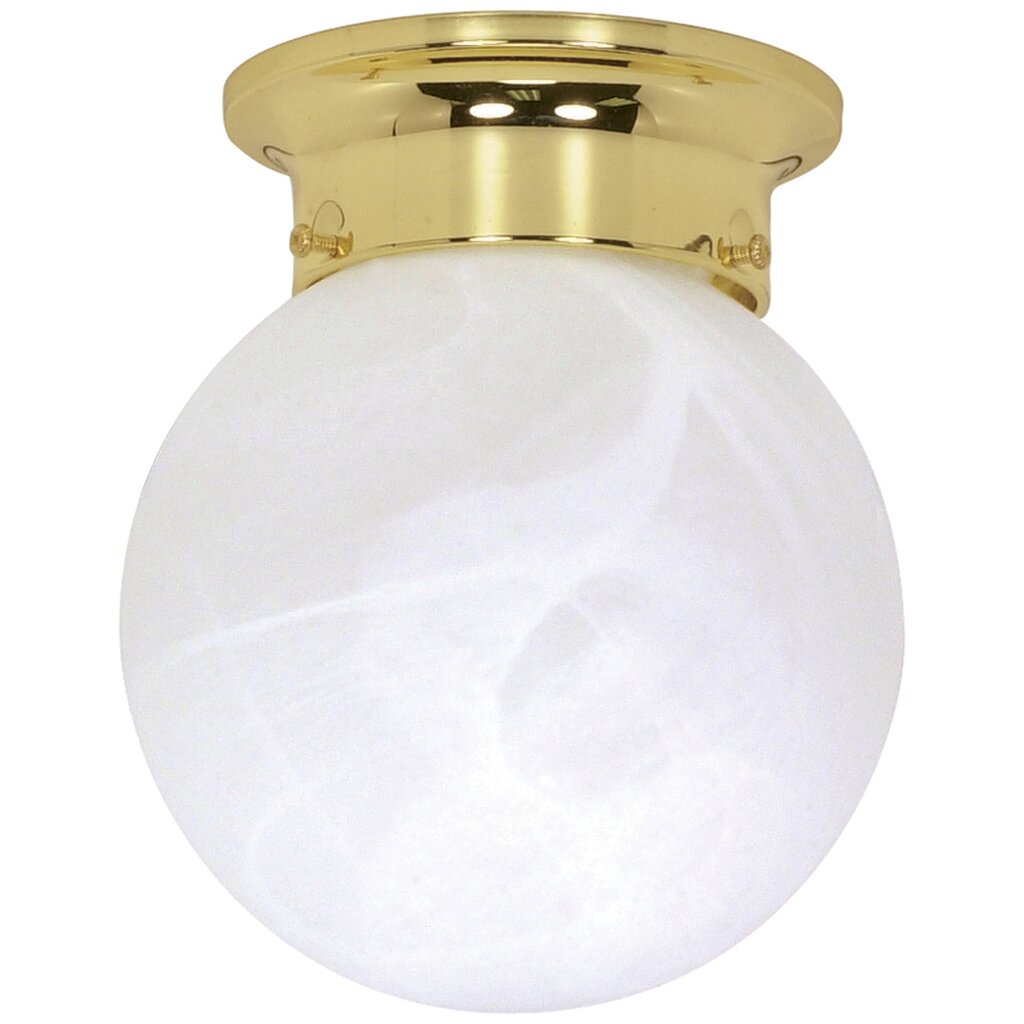 Satco 60-255 Flush Mount Fixture 1 Light; 6 in.; Ceiling Mount;
