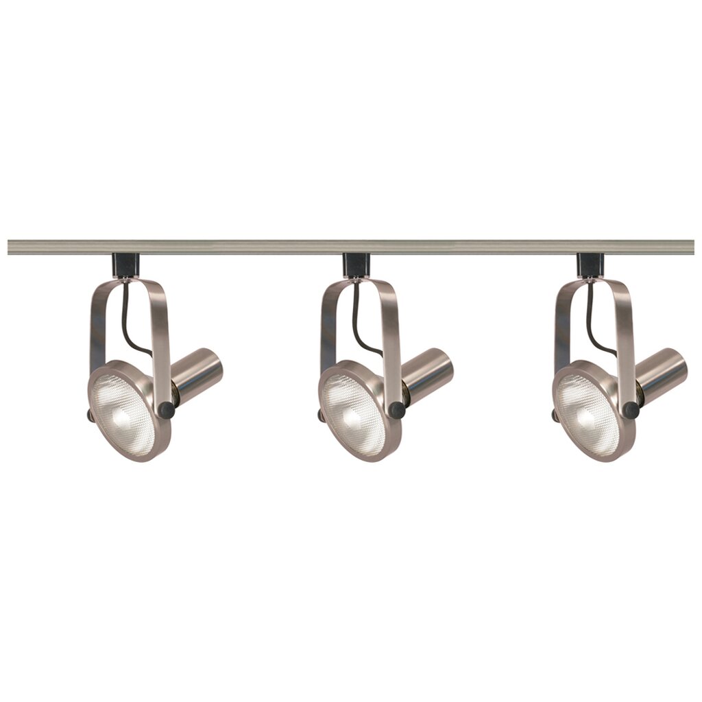 Satco TK343 Track Kit Fixture 3 Light - PAR30 Gimbal Ring 4 foot Track