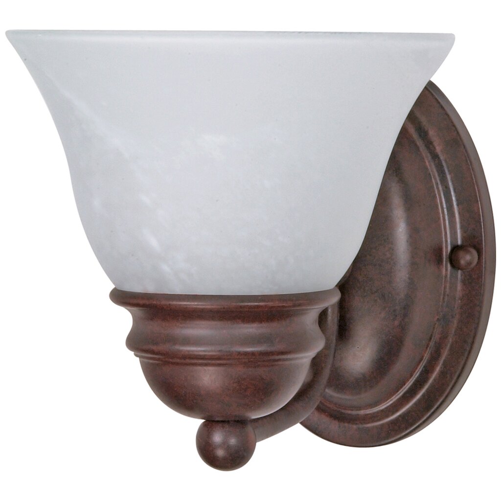 Satco 60-344 Vanity Fixture Empire; 1 Light; 7 in.; with Alabaster