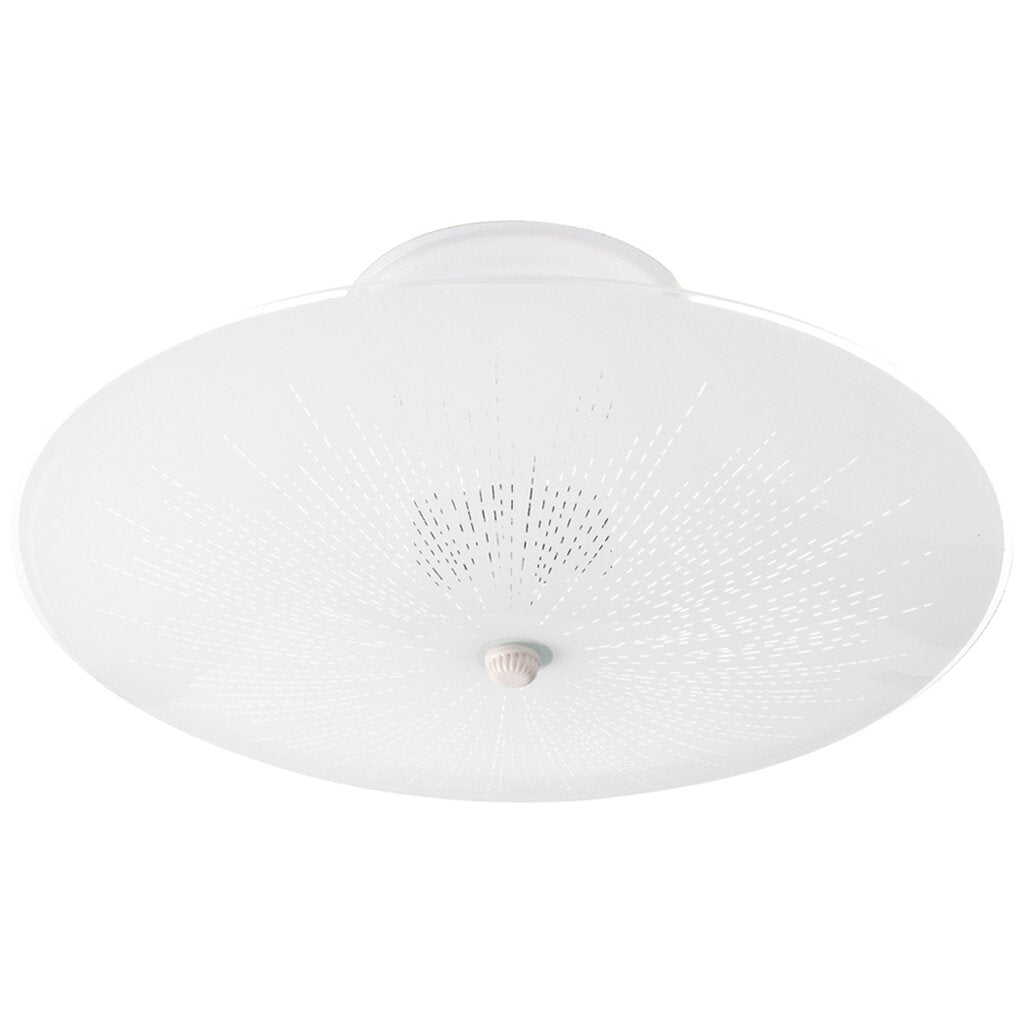 Satco 76/269 Fixture 2 Light - 12 Ceiling Round Sunburst White
