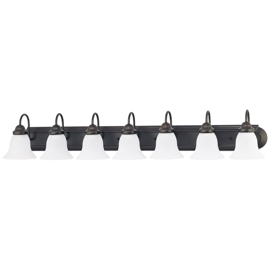 Satco 60-3155 Vanity Fixture Ballerina; 7 Light; 48 in.; with Frosted