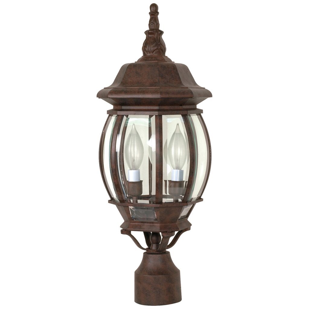 Satco 60-898 Post Lantern Fixture Central Park; 3 Light; 21 in.; with