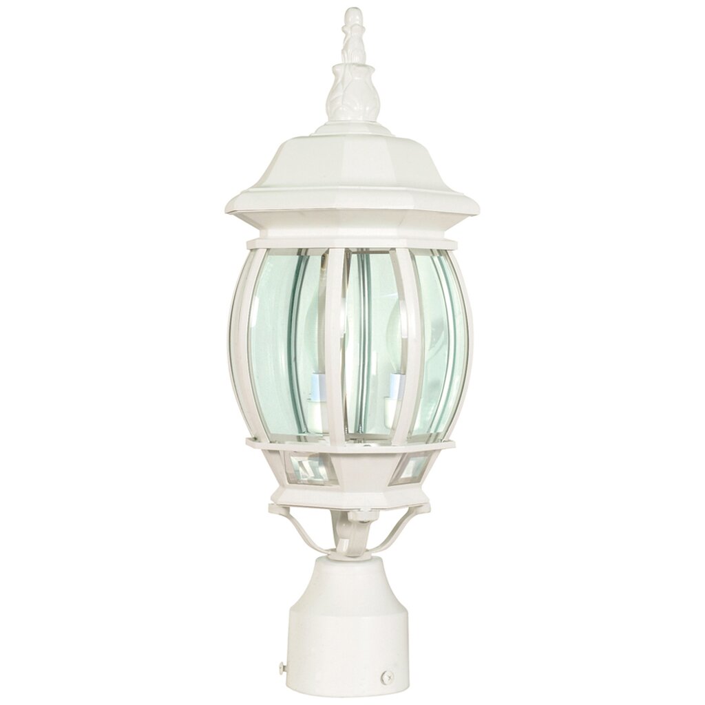 Satco 60-897 Post Lantern Fixture Central Park; 3 Light; 21 in.; with