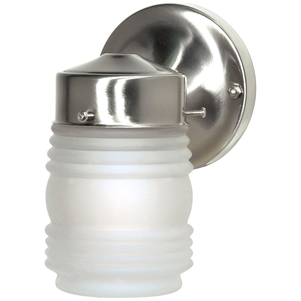 Satco 76/701 Fixture 1 Light - 6 Porch Wall Mason Jar w/Frosted Glass