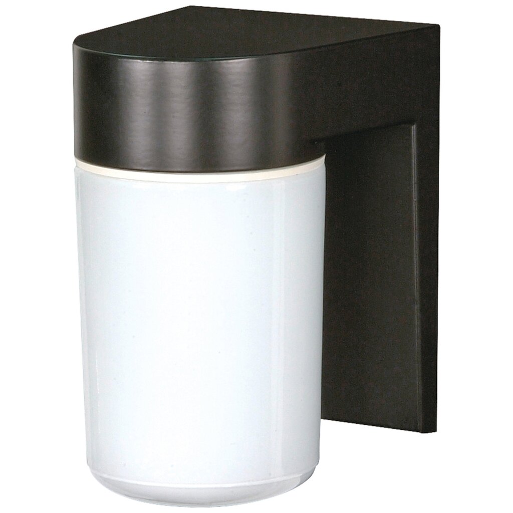 Satco 77/137 Fixture 1 Light - 8 Utility Wall Mount With White Glass