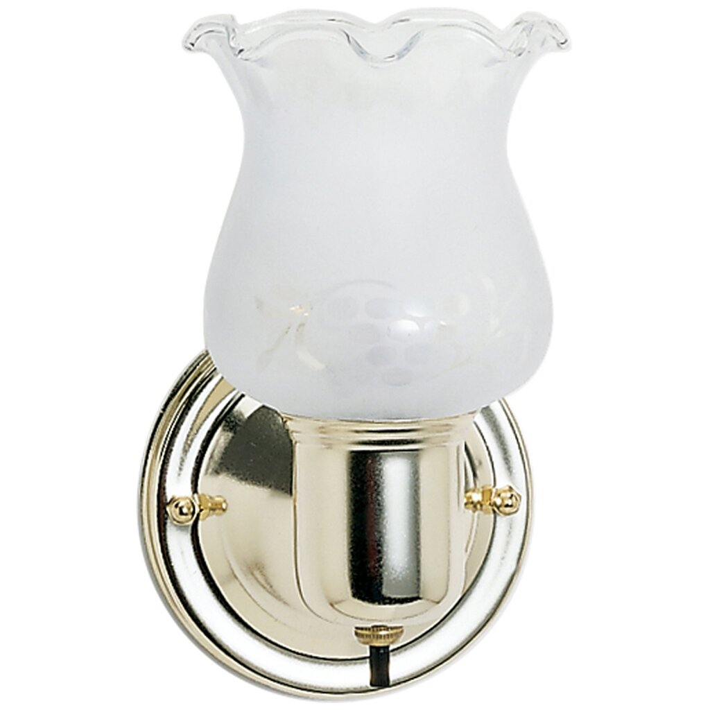 Satco 77/120B Fixture 1 Light - 5 Vanity w/Frosted Grape Shade