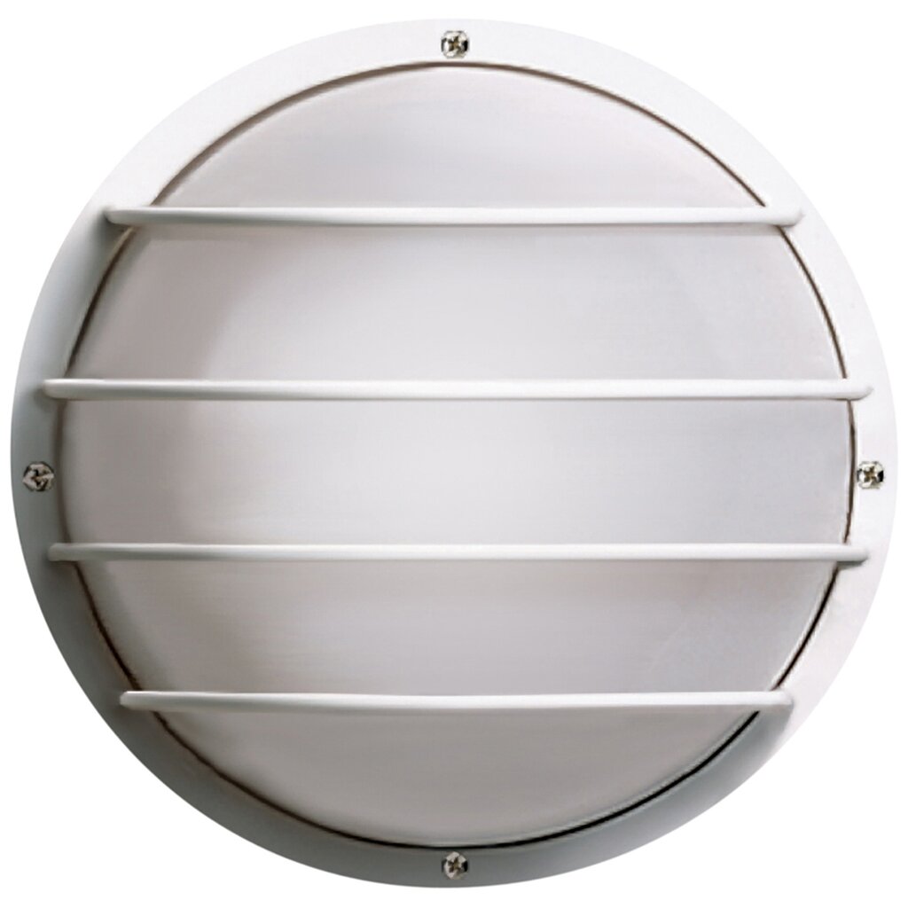 Satco 77/892 Fixture 2 Light Cfl - 10 Round Cage Wall (2) 9W Twin Tube